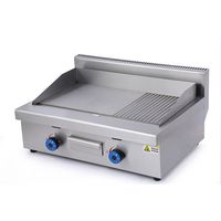 Plaque chauffante à gaz de cuisine industrielle de 36 pouces en acier inoxydable Shawarma pour restaurant à l'extérieur de tous les éléments chauffants plaqués