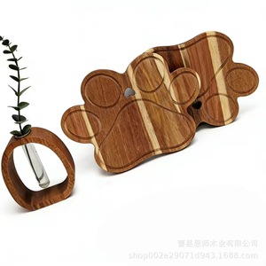 Cat Paw Shaped Acacia Wood <b>Tray</b> <b>Small</b> Solid Wood Serving <b>Tray</b> For Fruit And Snacks - Product Image 5