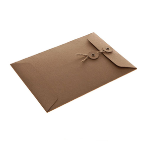 Fornitore Cinese Ingrosso Buste Personalizzate in Carta Kraft Riciclata A3 <span class=keywords><strong>A4</strong></span> A5 C5 con Bottone e Cordino - Product Image 2