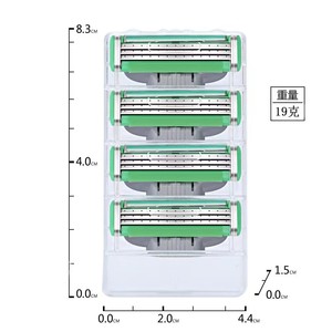 Manual <b>Razor</b> Triple Blade Stainless Steel For Men Face Shaving Replacement <b>Heads</b> And Handle Set - Product Image 3