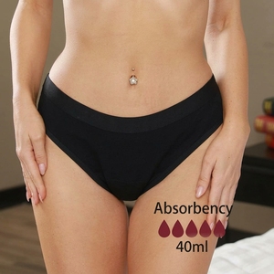 Culotte menstruelle absorbante 40 ml pour femme, tissu doux pour la peau, 4 couches anti-fuites, pour les règles - Product Image 1