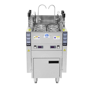 QDMECH acier inoxydable haute vitesse entièrement automatique réglable en hauteur poêle à nouilles nouveau Design chronométré cuiseur à nouilles à gaz - Product Image 3