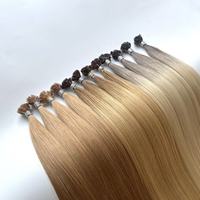 Extensions de cheveux en kératine double épaisseur, cheveux humains de haute qualité, pointe K pré-collée, cheveux raides à pointe plate