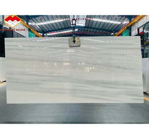 Panel de Pared de Mármol Blanco Colombiano Personalizado con Vetas Grises, <span class=keywords><strong>Gran</strong></span> Losa Pulida, Diseño Moderno para Fondo de TV - Product Image 5