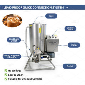 अखरोट पेस्ट के लिए 30 एल/50L चॉकलेट बॉल मिल, फूड ग्रेड 304 स्टेनलेस स्टील 3-5h/बैच उच्च दक्षता औद्योगिक बॉल मिल - Product Image 4