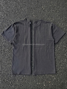 Camiseta de alta calidad con efecto acid wash, desgastada y descolorida, 100% algodón para hombre, camiseta personalizada con efecto acid wash para hombre - Product Image 3