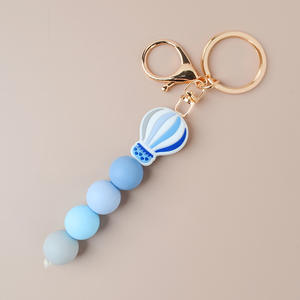 Lindo Llavero de Silicona con Forma de Globo Aerostático Ecológico, con Impresión Personalizada para Mujeres y Niñas - Regalo de Cumpleaños, Funda para Auriculares - Product Image 6