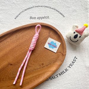 Porte-clés en corde tressée en nylon faits à la main, plusieurs couleurs, décorations pour sacs à main pour femmes, porte-clés macramé, porte-clés bohèmes pour breloques de sac - Product Image 5
