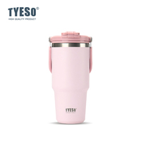 Gobelet isotherme à poignée 1050 ml en acier inoxydable de qualité supérieure avec paille réutilisable pour étudiants