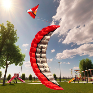 Cerf-volant de plage de haute qualité 2,5 m rouge double ligne en parafoil pour sports nautiques, kitesurf arc-en-ciel pour la voile Power Braid et activités de plein air - Product Image 2