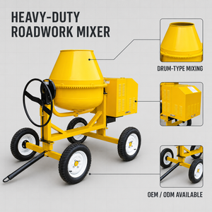 เครื่องผสมคอนกรีตแบบเคลื่อนที่ได้ Corey Small Batch 500L ระบบระบายความร้อนด้วยอากาศ ใช้เครื่องยนต์ดีเซล 10 แรงม้า กำลังการผลิต 6 ลบ.ม./ชม. 8 ลบ.ม./ชม. สำหรับงานโยธา - Product Image 1
