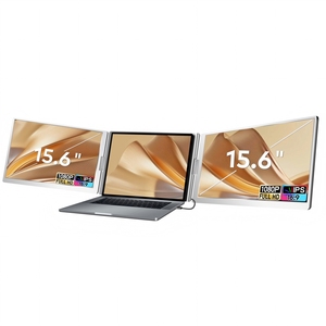 Fournisseurs de premier rang ODM/OEM 15.6 pouces Triple moniteur Extender d'écran d'ordinateur portable 1080P IPS FHD voyage ordinateur portable 1 câble de connexion - Product Image 1