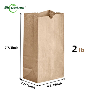 Biểu Tượng Tùy Chỉnh Thân Thiện Với Môi 16lb 10LB Nâu Lớn Giấy Kraft SOS Túi Mua Sắm Nhà Hàng Takeaway Thực Phẩm In Ấn Bánh Mì Bao Bì - Product Image 3