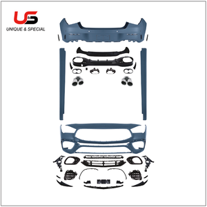 Kit de Carrocería de Fábrica para Benz CLA (19-24) W118 C118, Actualización al Modelo <span class=keywords><strong>AMG45</strong></span>, Parachoques, Rejilla, Faldones Laterales, Tubo de Escape - Product Image 1