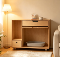 Meuble de rangement en contreplaqué pour la maison, armoire latérale de rangement minimaliste pour salon