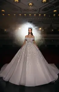 2024 роскошное свадебное платье с кружевом