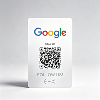 Mini-étiquette RFID 13,56 MHz, carte intelligente NFC avec mémoire de 144 octets, programmable, pour hôtel et avis Google, carte à taper