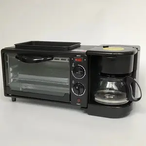 JEWIN Multi Função 3 em 1 Café da Manhã Maker com 16L Forno Cafeteira Frigideira Sandwich Bread Maker