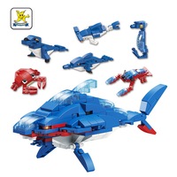 Jouets éducatifs STEAM pour enfants, mini-ensembles de blocs de construction, 6-en-1, écologiques, non toxiques, en plastique ABS, échelle 1:1, 5-7 ans