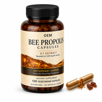 Capsules d'extrait de propolis botanique pour la collection bien-être quotidienne avec emballage flexible et support OEM