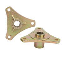 2Pcs 17T Spline moyeu d'essieu arrière en alliage d'acier pour Quad Bike ATV Go Kart 50cc 110cc
