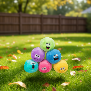 Juguete de Peluche para Perro, Pelota de 10 cm, Varios Colores, Juguete Suave para Mascotas - Product Image 3