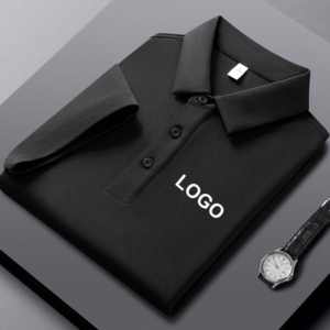 Polos de Marque Sorona Noirs de Luxe Haute Qualité pour Hommes en Gros Coupe Carrée Ample Respirante avec Logo Personnalisé Brodé - Product Image 2