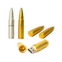 Desain terbaru peluru Mental Pendrive Desain Kreatif 1GB 2GB 4GB 8GB 16GB 32GB 64GB 128GB kustom Logo USB Flash Drive