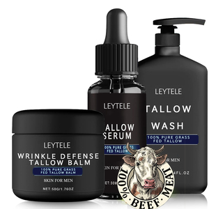 Kit de Soins <span class=keywords><strong>Visage</strong></span> <span class=keywords><strong>Homme</strong></span> Marque Privée avec Nettoyant Naturel Contrôle Sébum, Lotion Hydratante et Baume au Suif Fouetté - Product Image 6