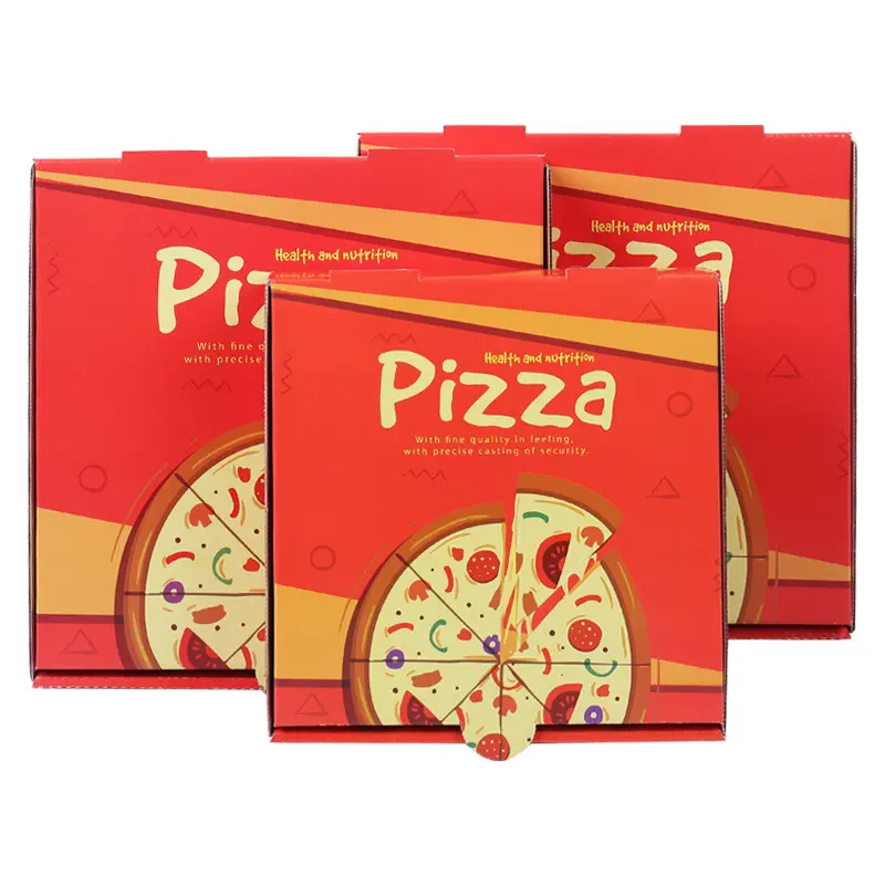 Pizza Box Food Grade Biodegradable Paper Boxes Custom Logo Printed Pizza Take Away to pack Box