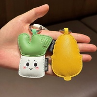 Porte-clés Champignon en Cuir PU Exquis et Tendance, Pendentif Sac Champignon, Anneau de Clés de Voiture, Cadeau Promotionnel