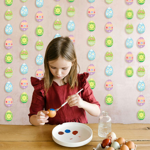 Adornos Colgantes de Papel con Forma de Huevo de Pascua DAMAI para Decoración de Interiores, Fiestas y Hogar, Juego de 80 cm de Largo - Product Image 4