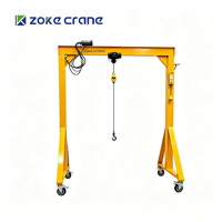 Grue portique mobile à poussée manuelle, portante 3m, réglable en hauteur, capacité 1 tonne, idéale pour garage et atelier - Offre Spéciale