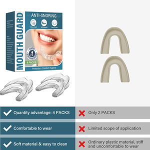 Garde de nuit dentaire moulable pour les dents endormies Anti meulage des dents protège-dents aide au sommeil arrêter le bruxisme Anti ronflement pièce buccale - Product Image 3