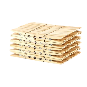 Pinzas de Bambú Multifuncionales para Secar Ropa, Resistentes al Viento, Artículos para el Hogar en Oferta - Product Image 1