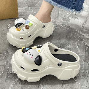 Zapatillas para mujer, Zapatillas de <span class=keywords><strong>casa</strong></span> con punta abierta de verano para interiores y exteriores para mujer, cómodas zapatillas transpirables extraíbles y lavables - Product Image 2