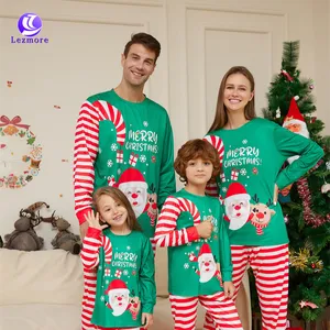 2023 Matching Holiday Pyjama Set Bambus Weihnachten Custom Family Pyjamas Umwelt freundliche Feiertage Matching Family Pajamasa