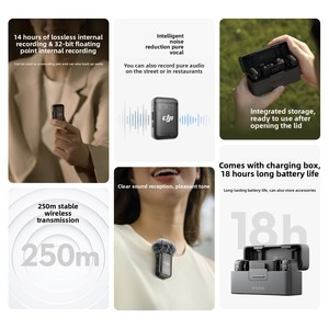 ไมโครโฟนไร้สาย DJI Mic 2 ระดับมืออาชีพ พร้อมระบบตัดเสียงรบกวน สำหรับการถ่ายทอดสดและการสัมภาษณ์เฉพาะทาง - Product Image 3