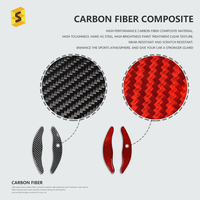 ES BP-FT-621 Voiture Accessoires Décalage Paddle Couverture En Fiber De Carbone Véritable Volant Extension Pour Toyota Camry Corolla 2018 +