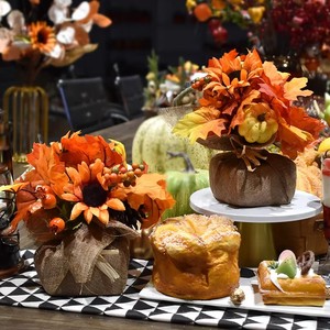 Wholesale Assorted Fall Colored Artificial Maple Leaves Simulation Fake Flower Pack for Wedding Party Event Home Tabletop Decor - Product Image 3