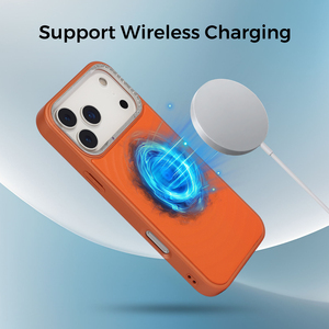 Étui hybride texturé TPU+PC pour <span class=keywords><strong>iPhone</strong></span> 17 Pro Max avec chargement magnétique sans fil, protection de l'objectif de la caméra surélevée, <span class=keywords><strong>coque</strong></span> de protection - Product Image 5