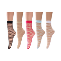 Chaussettes en résille noire en nylon respirantes fines à hauteur de la cheville pour femmes, techniques de tissage estivales, vente en gros