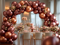 Ballons métalliques chromés avec logo personnalisé, 5/10/12/18/36 pouces, latex brillant pour la décoration de mariage, Halloween, Saint-Valentin, vente en gros