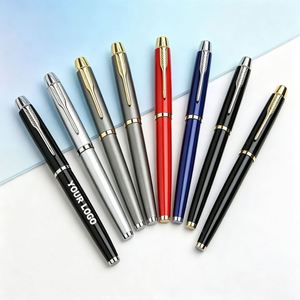 Luxury Black Heavy Metal Branded Fountain <b>Pen</b> Business Advertising Gift <b>Pen</b> with Custom Logo Fountain <b>Pen</b> Luxury - Product Image 1