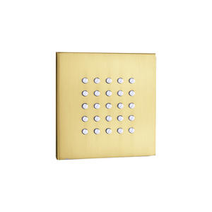 Cabezal de Ducha DISSI de Latón en Oro Cepillado con Rociador Lateral Cuadrado, Patrón de Rociado Suave, Accesorios de Baño Ocultos para Uso en Apartamentos - Product Image 1