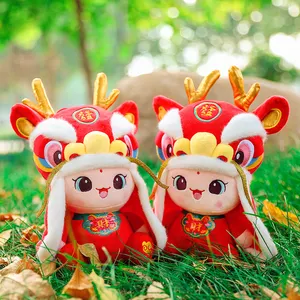 Yanxiv पीसी सामान खिलौने थोक अनुकूलित चीनी ड्रैगन गुड़िया नए साल उपहार चीनी ड्रैगन वर्ष गुड़िया