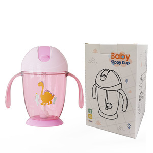 Vaso Antiderrames para Bebé con Asa y Pajita con Bola de Gravedad, Color Rosa, 1-2 Años, Diseño a Prueba de Caídas y Asfixia - Product Image 2