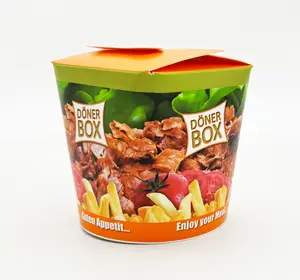 16Oz 26Oz 32Oz 64Oz Kotak Kebab Disesuaikan, Togo Kraft Mengambil Doner Kebab Kotak Kemasan, Mie Takeout Doner Kotak Kebab