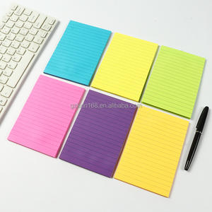 Super Sticking Power Large Ruled Post Sticky 6 colores brillantes <span class=keywords><strong>Bloc</strong></span> <span class=keywords><strong>de</strong></span> <span class=keywords><strong>notas</strong></span> Papel rayado <span class=keywords><strong>Notas</strong></span> adhesivas Hojas sueltas para uso en <span class=keywords><strong>la</strong></span> oficina - Product Image 5