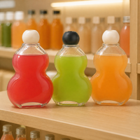 Bouteilles en verre transparentes de 250 ml, 375 ml et 500 ml, nouvelle conception, adaptées aux boissons, aux jus de fruits et aux vins de fruits
